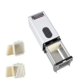 Electric French Fry Cutter, Potato Slicer with 1/2-Inch and 3/8-Inch Stainless Steel Blades, Potato Cutter Chopper w/ Anti-slip Feet, Great for Potato