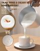6-in-1 Electric Milk Frother and Steamer, 16.9 oz. Milk Warmer for Coffee, Black (FBA warehouse)