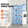 4 Tiers Water Jug Holder, 5 Gallon Water Bottle Holder, Double Row Water Bottle Rack for 8 Bottles, Heavy Duty Water Jug Rack for Kitchen, Office