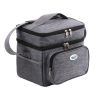 Brentwood Kool Zone 6 Can Insulated Cooler Bag in Grey with Hard Liner