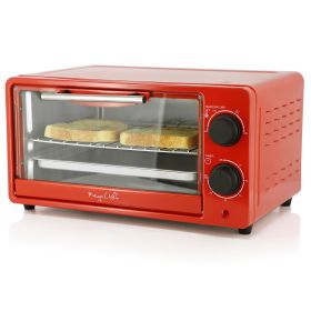 MegaChef 9.5 Quart Electric Counter Top Toaster Oven in Candy Red
