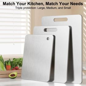 Titanium Cutting Board for Kitchen, Stainless Non Stick Chopping Board (Color: Small)