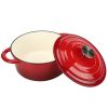 Dutch Oven,Dutch Oven Pot with Lid,4.5 QT Enamel Dutch Ovens with Dual Handles,Cast Iron Pot for Braiser,Cooking,Gifts for Family