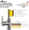 APPASO Commercial Kitchen Faucet Pull Down Sprayer with Soap Dispenser - Stainless Steel Brushed Nickel High Arc Tall Modern Single Handle Spring Kitc
