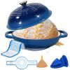 Enameled Cast Iron Dutch Oven with Lid,11" Bread Oven,6 Quart Enamel Bread Pan,Dutch Oven for Sourdough Baking-with Silicone Mat
